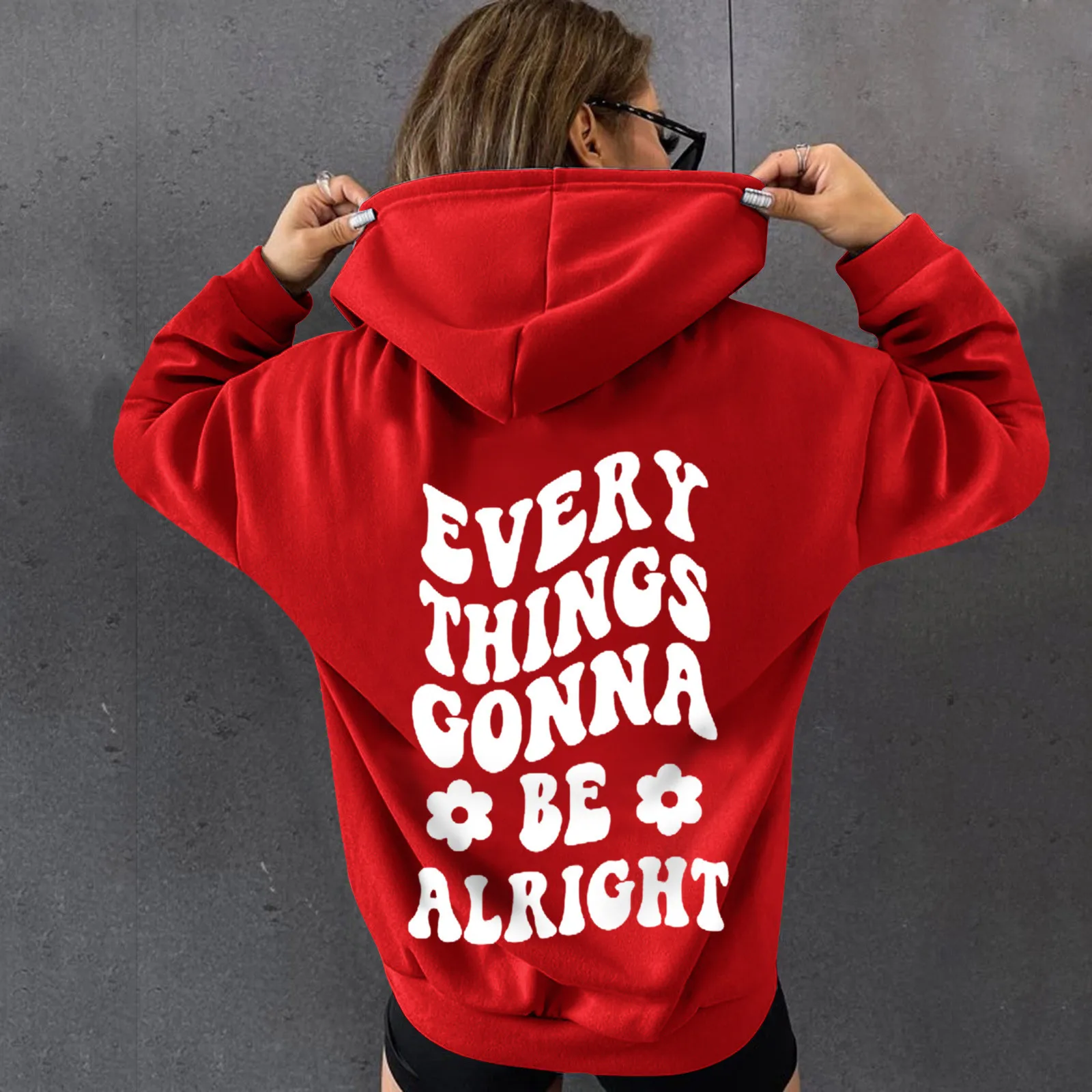 

Каждая вещь будет в порядке, забавная графическая толстовка с длинными рукавами, модная одежда, унисекс, хлопковая толстовка, уличная одежд...