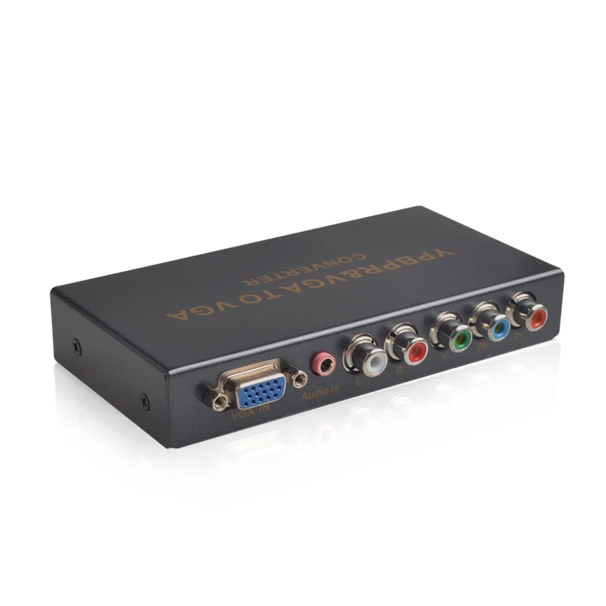 

Charmvision CY2V YPbPr VGA to VGA Converter with 3.5mm Stereo Audio Analog L/R Sound Channel RGB Y Pb Pr HDDB 15PIN VGA convert