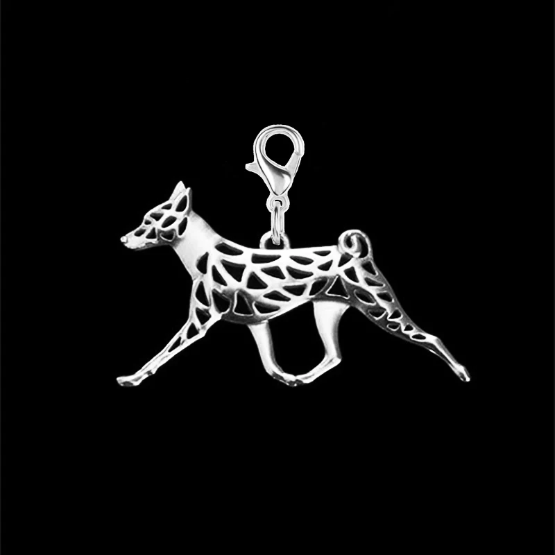 

Metal Basenji movement Fashion Animal Key Chain Key ring Handbag Accessories Pet Jewelry Valentines Birthday Gifts