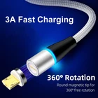 Магнитный кабель Micro USB 3A для быстрой зарядки QC 3,0 Для Huawei Honor 9A 9C 9S 8A 8C 8S 7A 7C 7S 9 Lite P Smart 2019, USB-кабель для передачи данных