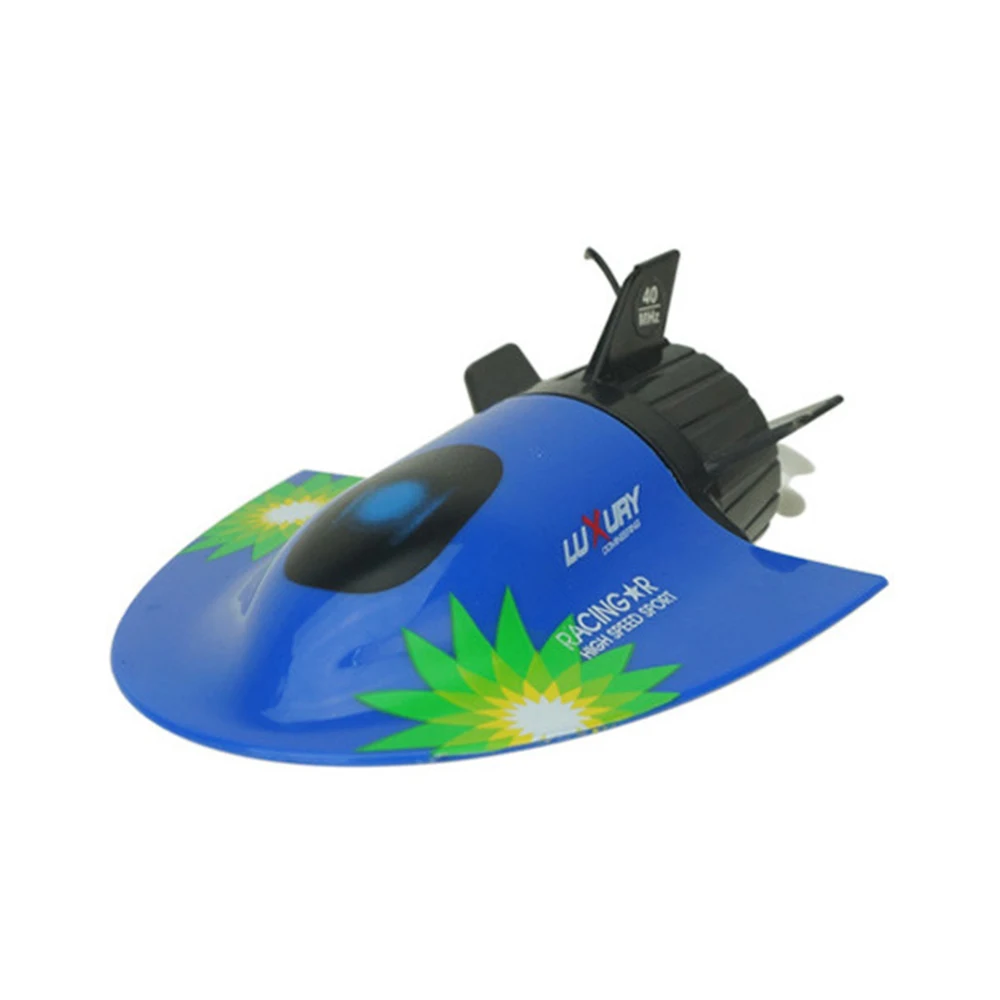 Blue Мини-субмарина с дистанционным управлением гоночная лодка RC Модель Катера 5CH высокоскоростной водный корабль модель игрушки для детей подарок для мальчиков - Цвет: Blue