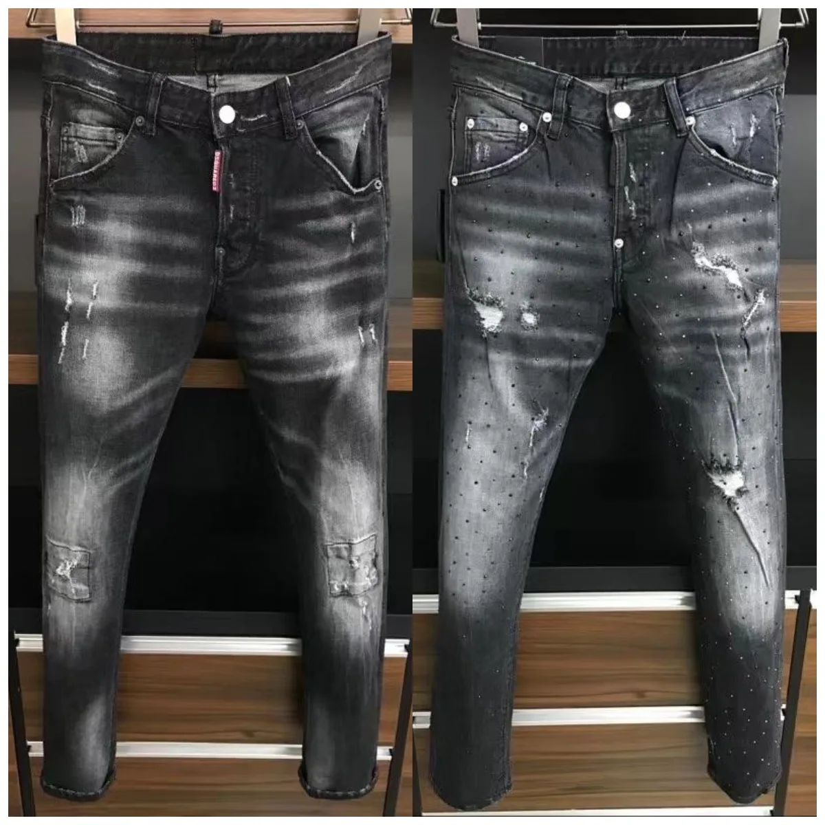 2021 модные трендовые патчи Dsquared2 с рисунком в горошек мужские мотоциклетные