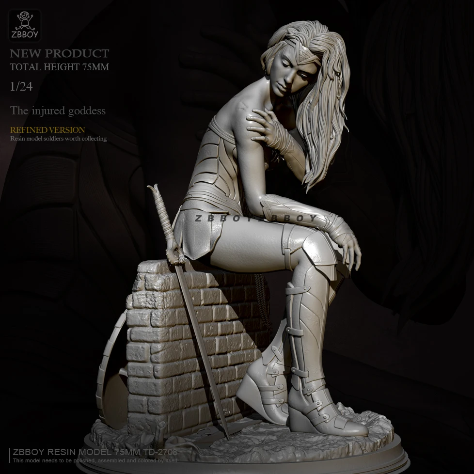 Наборы моделей из смолы h75 мм 1/24 фигурка красоты Самосборная игрушка TD-2708