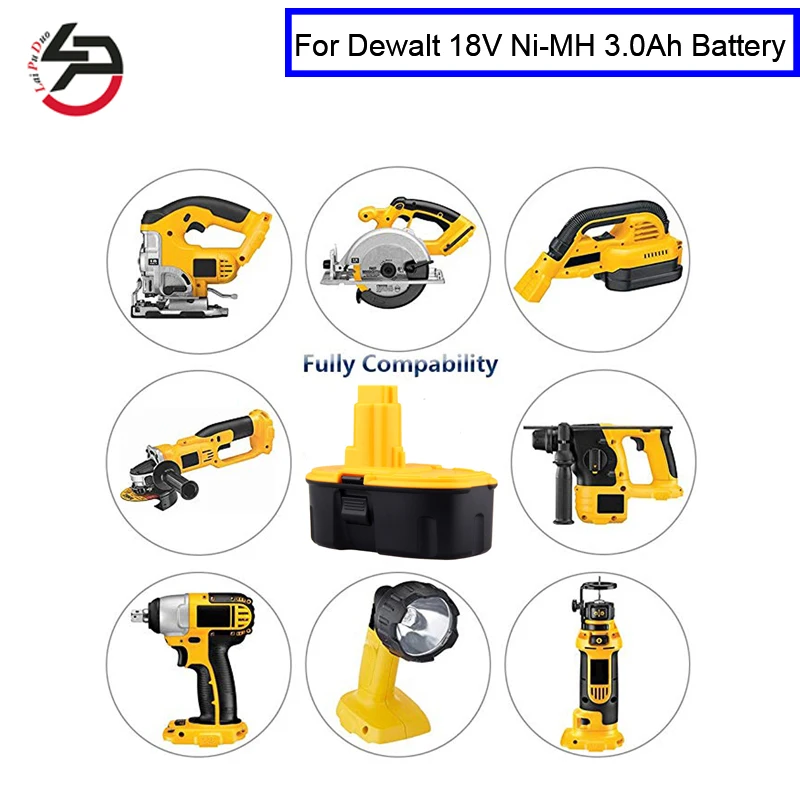 Сменный аккумулятор для электроинструмента 18 в Ni MH 3 0 Ач Dewalt DC720 DC825 DC925 DCD925 DC988