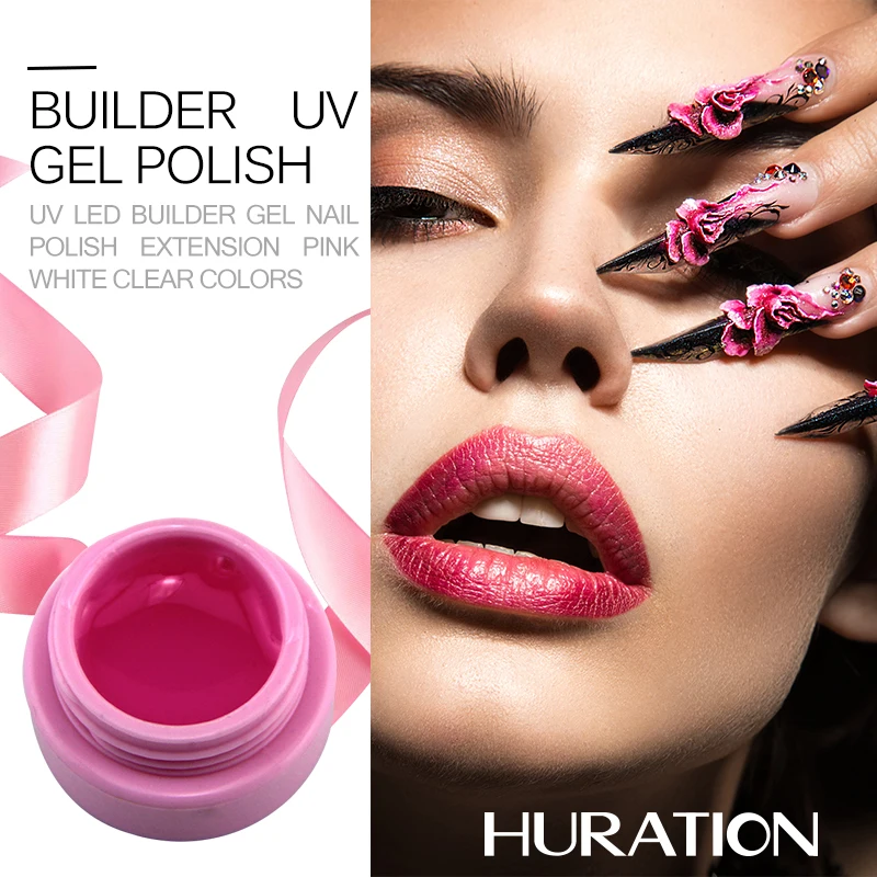 Polygel Off White высоковязкий простой расширение гель прозрачный розовый камуфляж