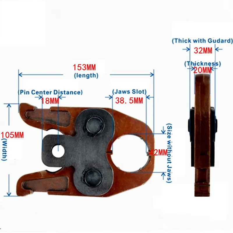 

Universal Jaws for Pex Pipe Crimping Tools 1550 pressure pipe clamp universal head hydraulic electric pressure pipe clamp head