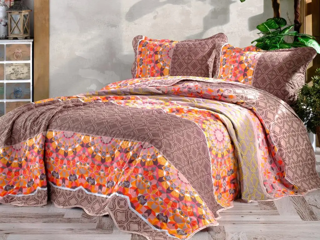 

Dowry double bed cover coffee