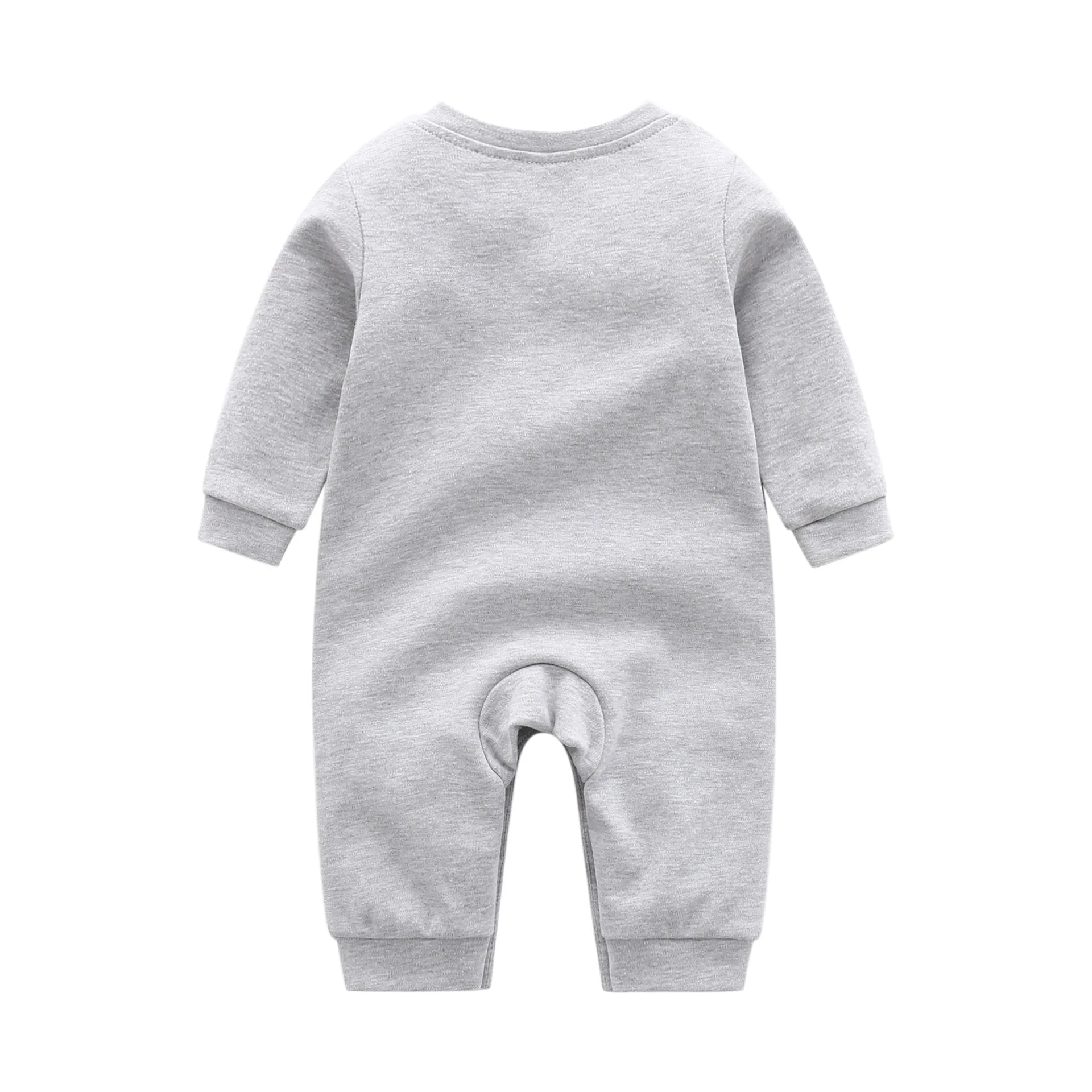 

New 2021 fashion style newborn baby clothes plaid striped cotton embroidery cartoon bear toddler boy girl romper 0-24 months
