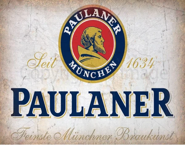 Paulaner пивной немецкий паб металлический жестяной знак плакат настенный налет -