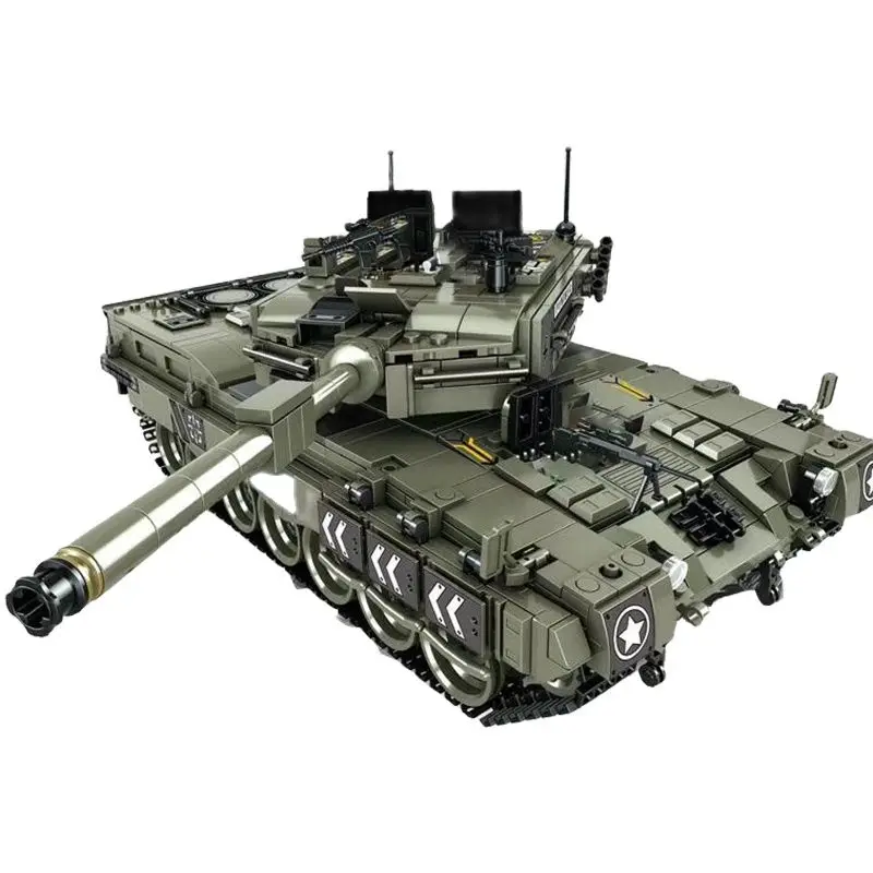 

1747 Pcs Leopard 2 Main Battle Tank Model Building Blocks Military WW2 Army Soldier Bicks Toys For Kid Boys