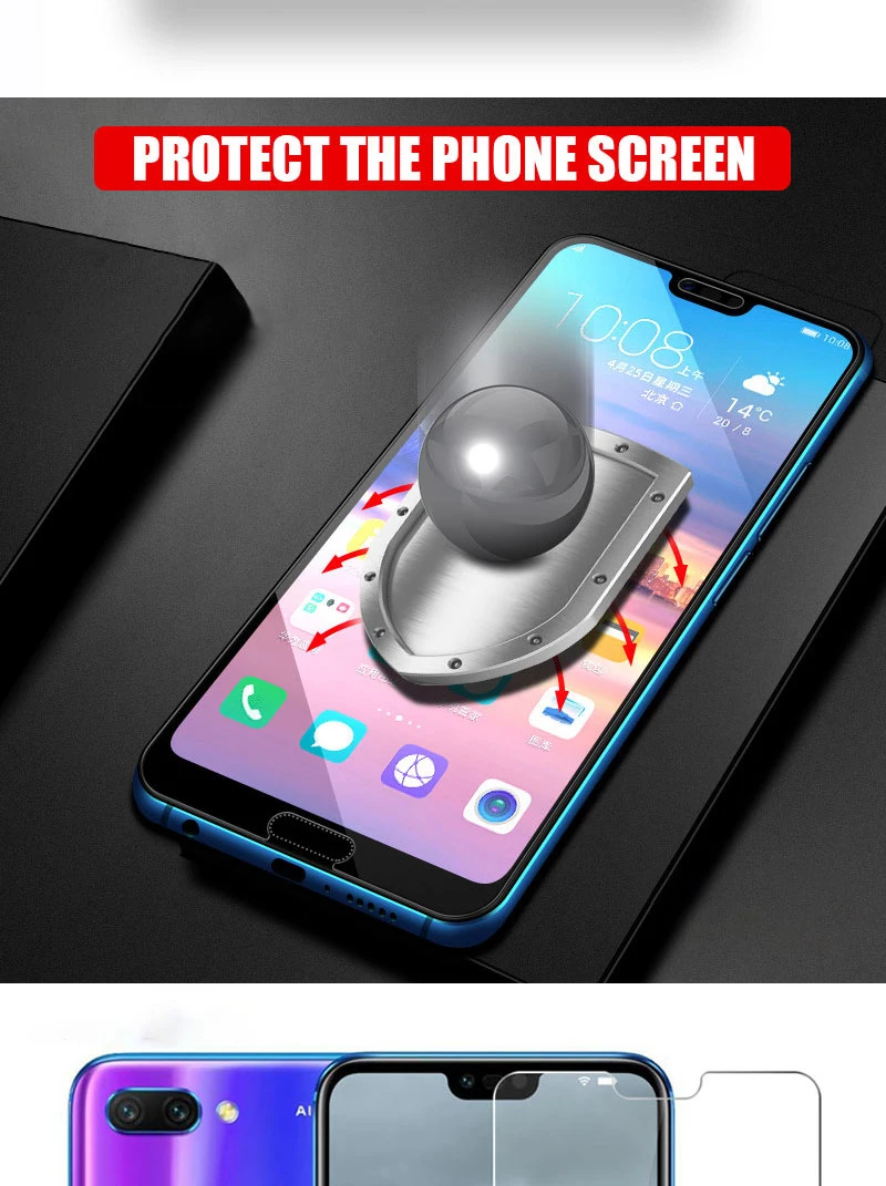 Закаленное стекло для huawei Honor 10 9 Lite 8x 20i 10i Защитное стекло для экрана Honor 10 20, 8C, 8a, 7a, 7c, 9x, Pro, стекло