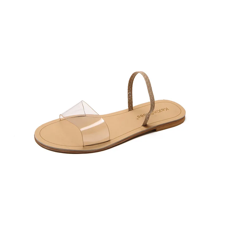 

Women Slippers Explosion Models Korean Transparent Open-toed Simple Slippers Women Summer Fashion Outer Wear New Slippers Women