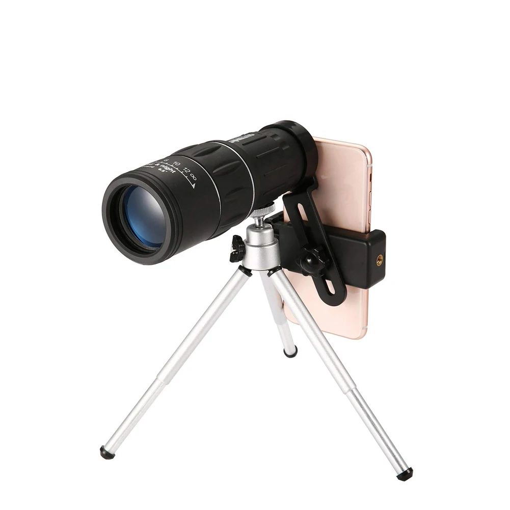 

16x52 Dual Focus Monocular Telescope Waterproof Camping Wildlife Hunting Surveillance Traveling Prism Scope With Durable Tripod