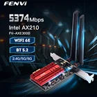 Fenvi Wi-Fi 6E 802.11AX беспроводной PCIe Wi-Fi адаптер 5374 Мбитс 2,4G5G6 ГГц AX210NGW Настольный ПК Intel AX210 карта для Bluetooth 5,2