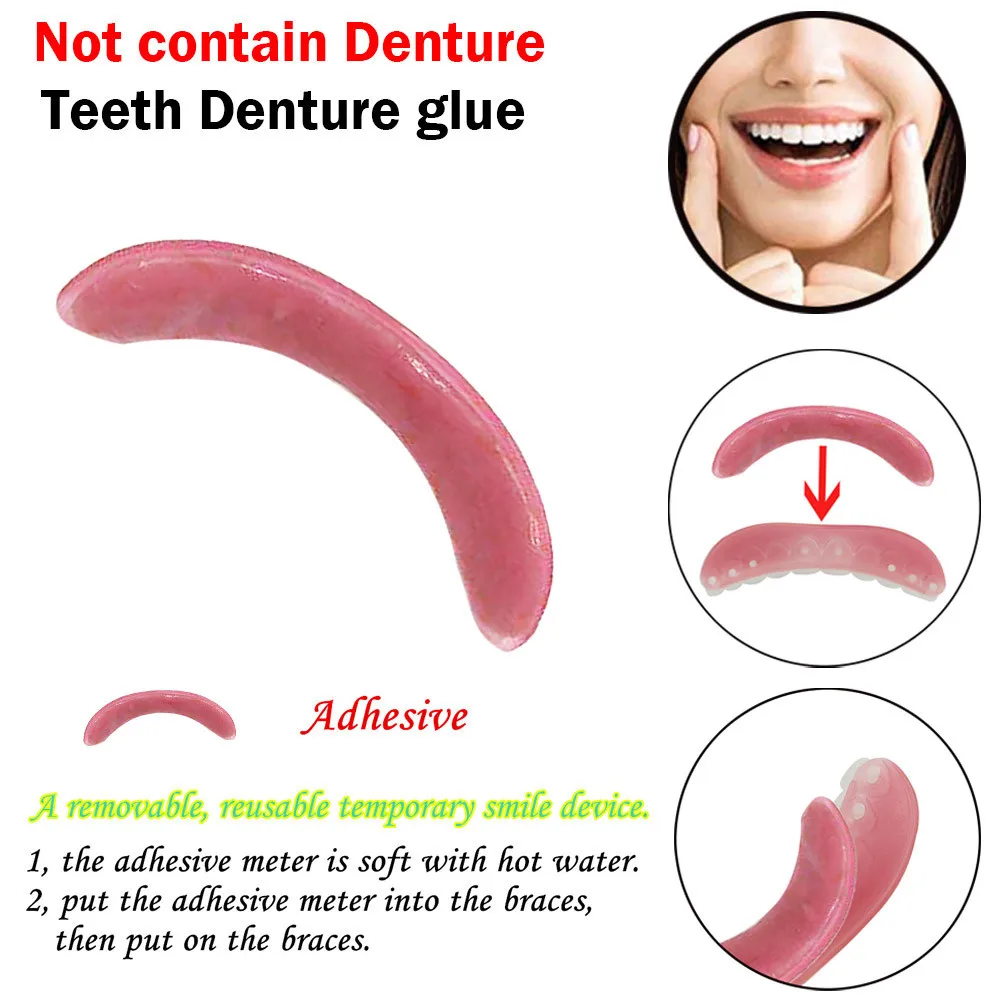 Новинка 1/2 шт. временный клей для зубных протезов удобный улыбки косметический