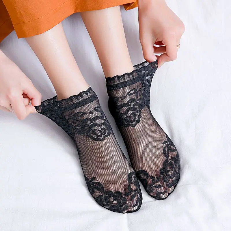 1 пара женские модные носки весна лето 2019 сетчатые хлопковые Дышащие однотонные