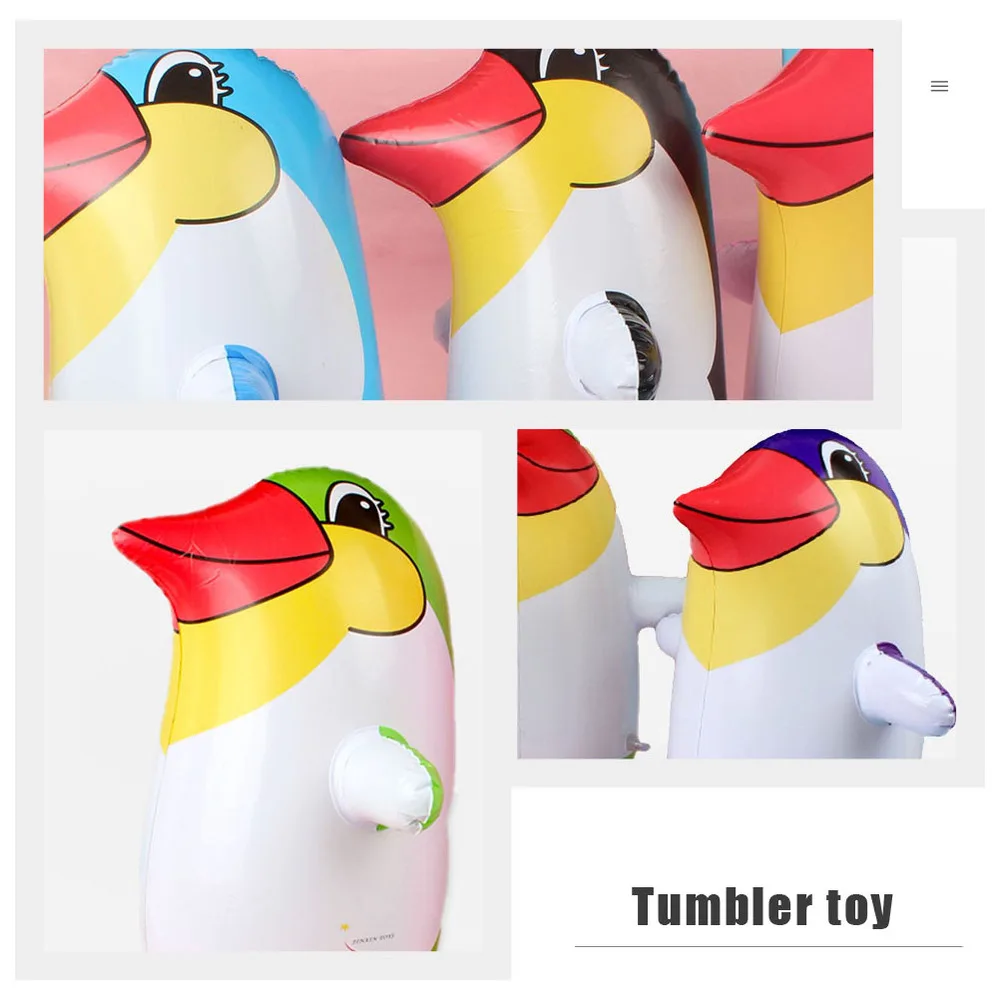 

4Pcs Inflatable tumblers Animal Statue Sculpture Decors Tumbler Children