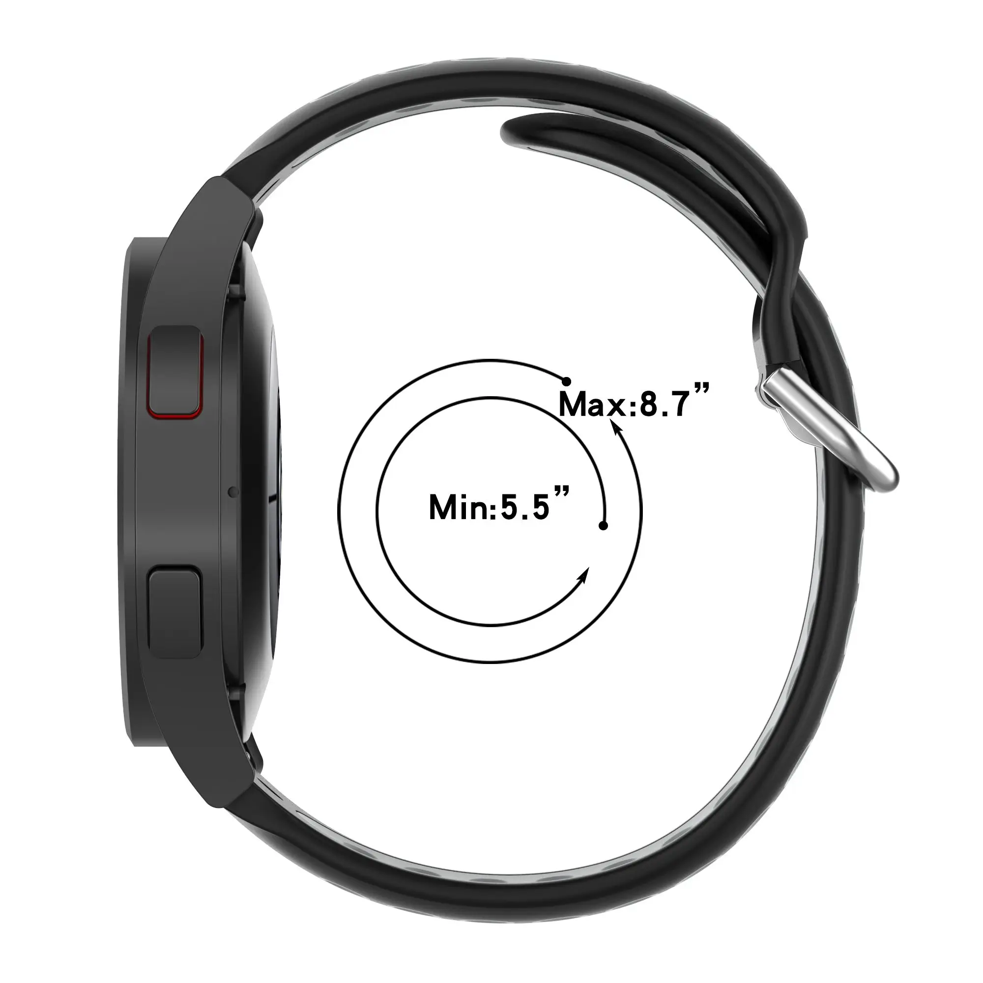 Дышащий мягкий силиконовый ремешок для Samsung Galaxy Watch 4 Classic 42/46/40/44 мм - купить по