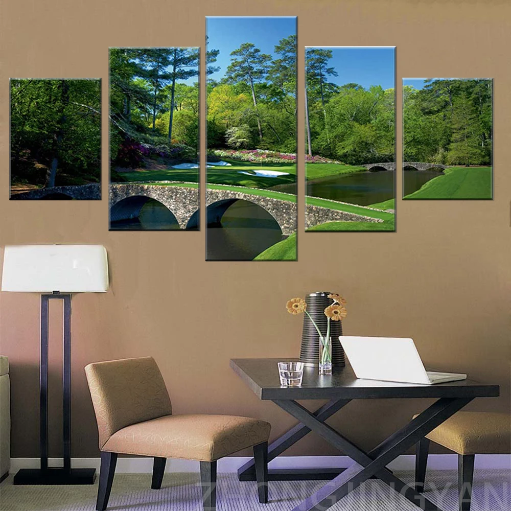 

Diamond Painting Full Square Round 5 Piece Augusta National Golf Course 12th Hole Multi-Picture Decor Living Room Bedroom A684