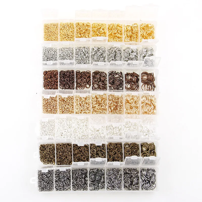 

ZG100pcs/box 3 4 5 6 7 8 10mm jumping beads handmade jewelry accessories opening ring DIY beaded material set box