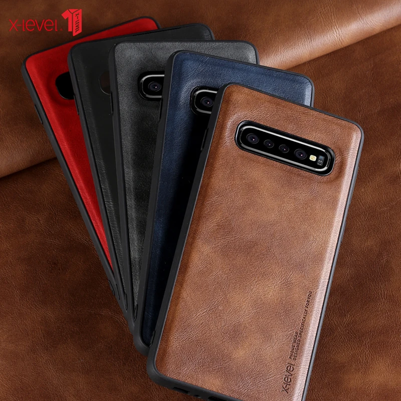 Для samsung Galaxy S10 Plus/S10e чехол X-Level Ретро кожа мягкий силиконовый край задняя крышка для Galaxy S9 plus note 10+ чехол Capa