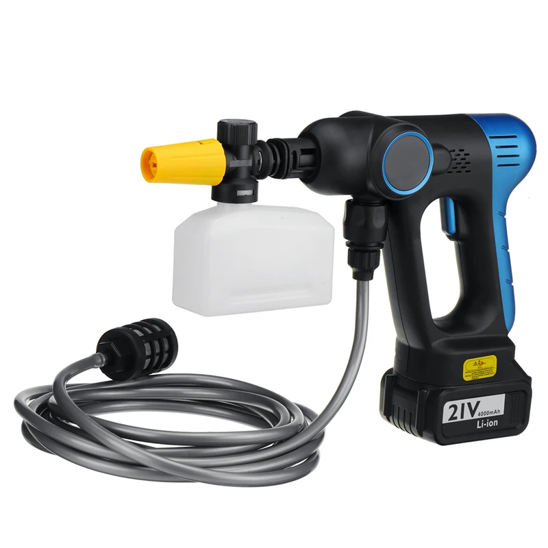 Pаспродажа Беспроводная моечная машина высокого давления, 0-15000 мАч, 60 бар, портативная моечная машина высокого давления для автомобиля, литиевая батар...