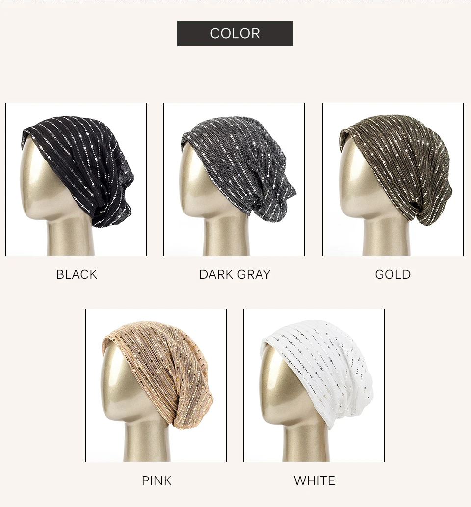 Geebro Модные женские свободные весенние зимние металлические блесток Skullies Beanies для девушек и женщин элегантные унисекс Женские шапки DQ914