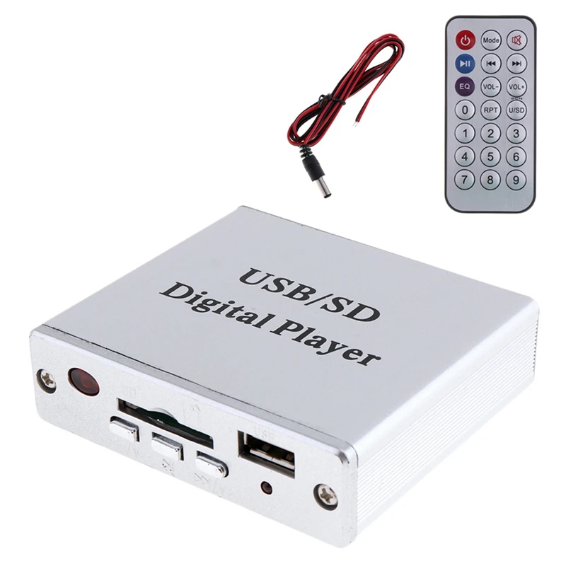 

HOT-Dc 12V Digital Auto Car Power Amplifier Mp3 Audio Player Reader 3-Electronic Keypad Control Support Usb Sd Mmc Card W/Romote