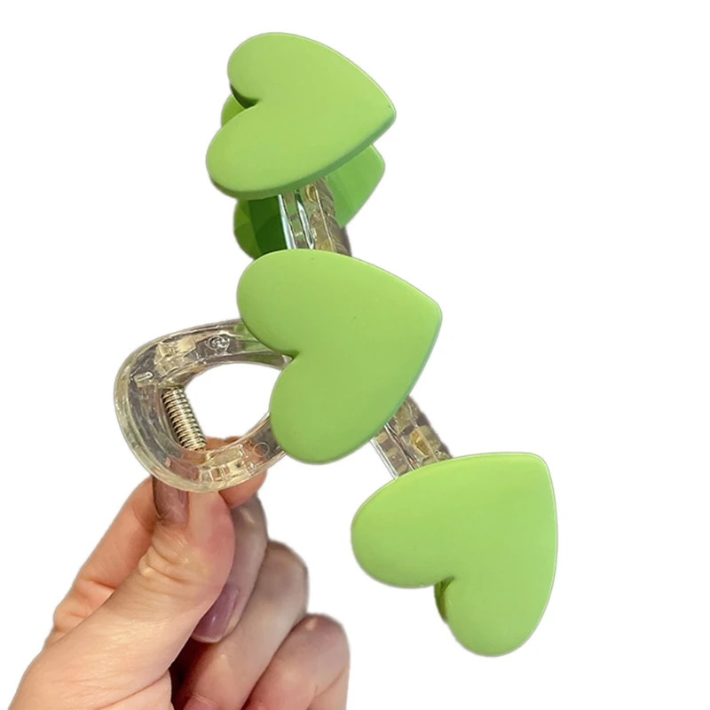 

Non-Slip Hair Claws Clips Sweet Colorful Heart Acrylic Hair Jaw Clip French Design Strong Hold Hair Jaw Clip Supplies 35EF