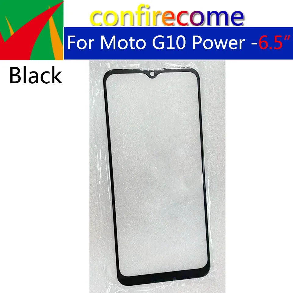 Panel de pantalla t&aacute;ctil LCD para Motorola Moto G10 Power, repuesto de lente de cristal exterior frontal, lote de 10 Uds.-0