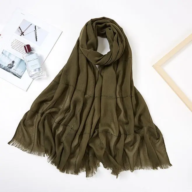 Модный хлопковый мусульманский хиджаб из вискозы Женская повязка на голову