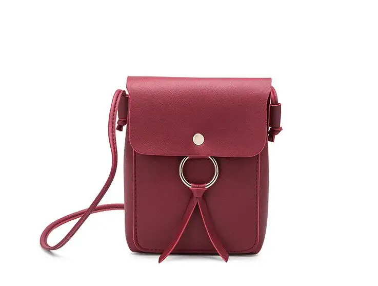 Простая сумка на плечо из искусственной кожи с откидной крышкой однотонная мини