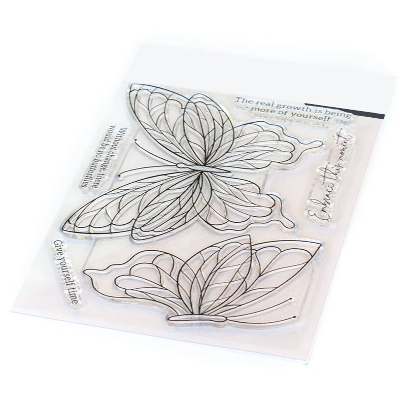 Новинка 2021 пластиковый трафарет в виде насекомого бабочки прозрачные штампы