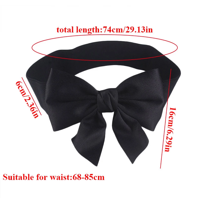 

Women Big Bow Waistband Elastic Wide Stretch Waist Belt New Solid Color Designer Belts Straps for Girls Clothes Accessories