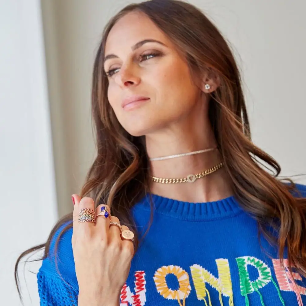 Большая цепочка Женское Ожерелье короткая кубинская с сердечком очаровательный