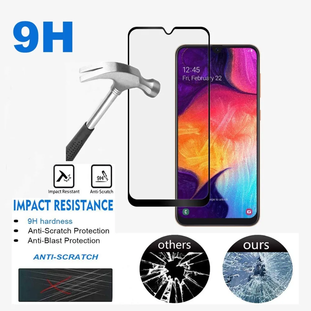 5D изогнутое закаленное стекло для Samsung Galaxy A50 A30 A10 Защита экрана A70 A40 A20 защитное