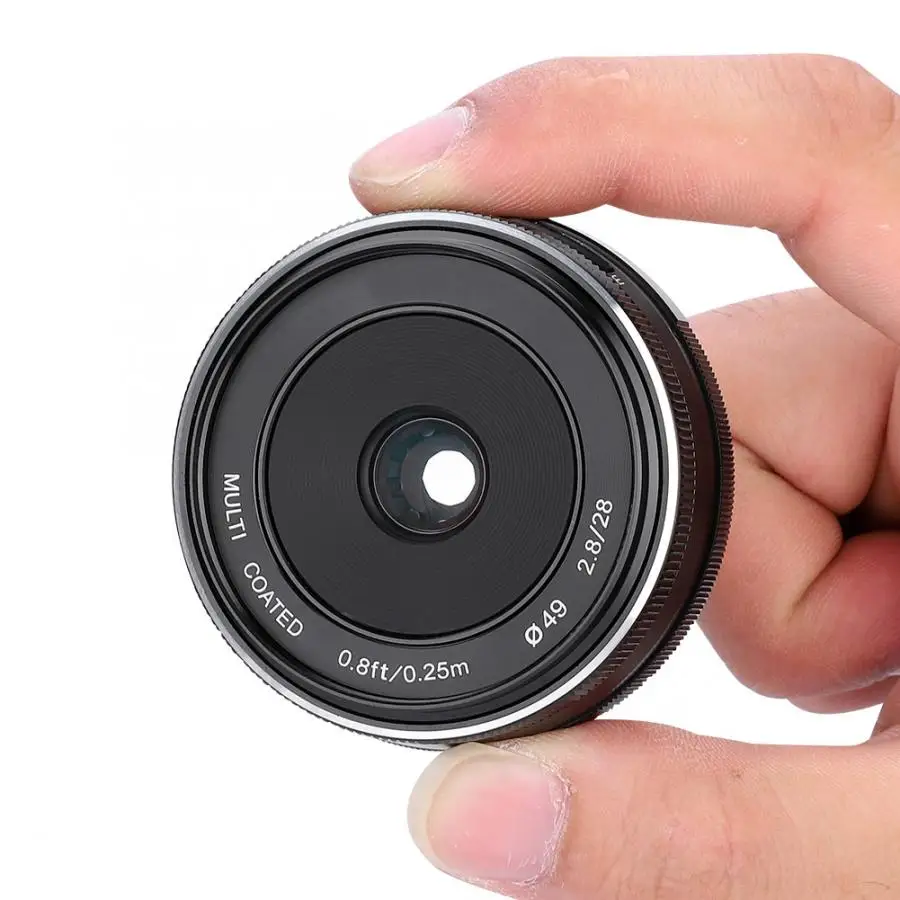 Lente para celular MEIKE 28 мм F2.8 APS-C объектив с ручным фиксированным фокусом для Fuji X Mount беззеркальных камер чечевица