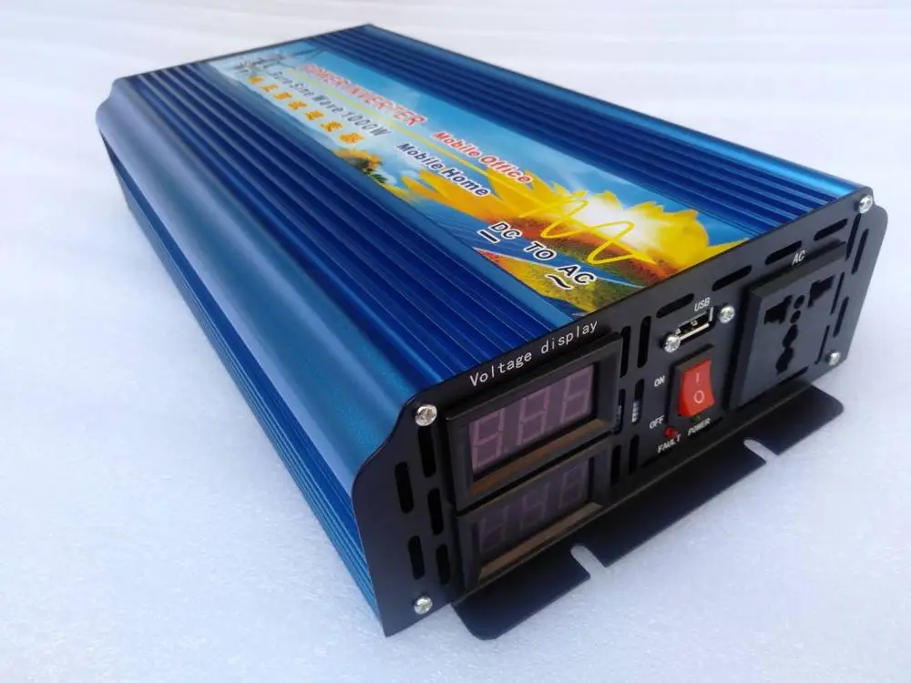 Инвертор непрерывной подачи синусоидальной волны 1000 Вт 12 В/24 В переменного тока