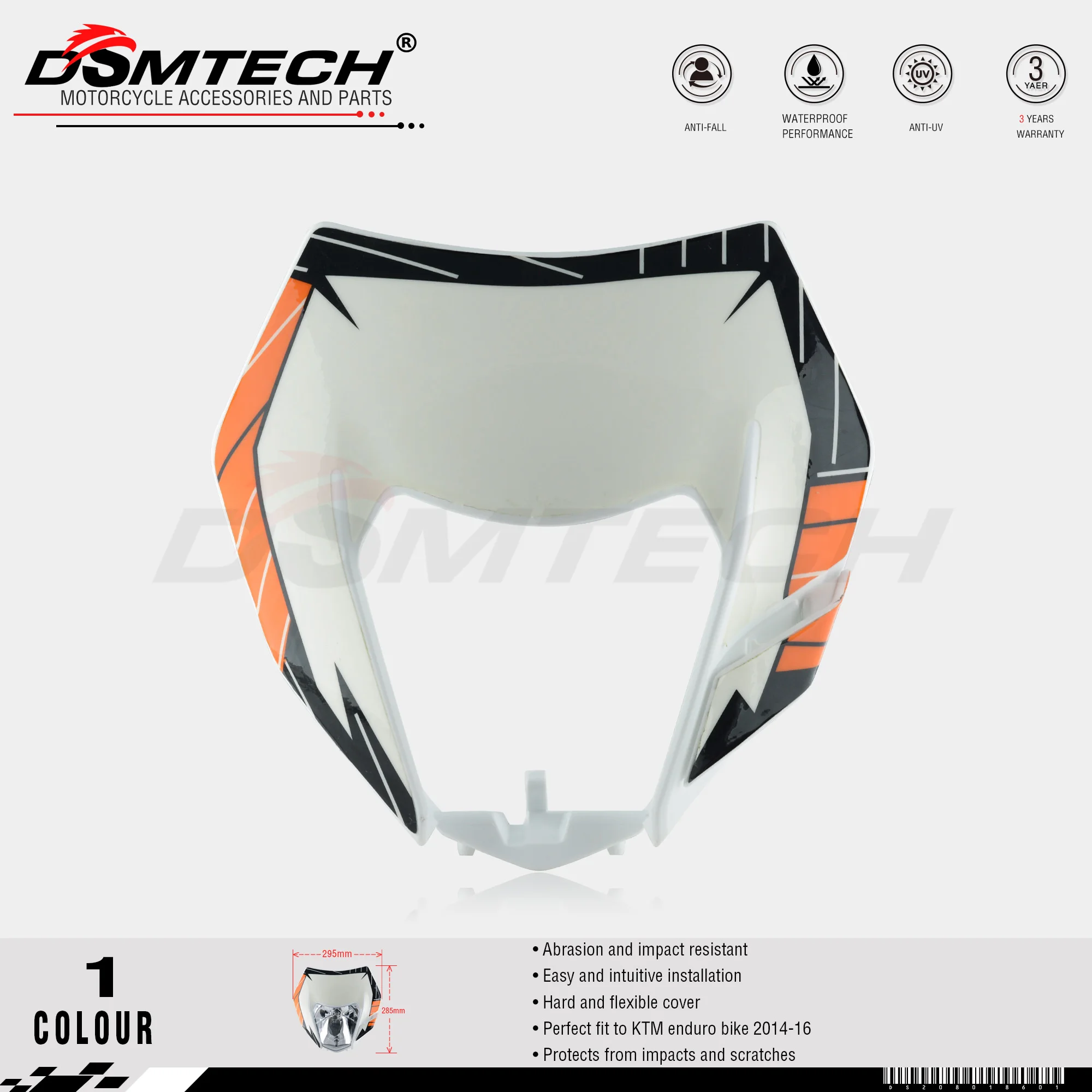 Передняя фара DSMTECH с наклейкой для KTM SX F EXC XCF SMR 2014 2015 2016 мотоцикла кроссового