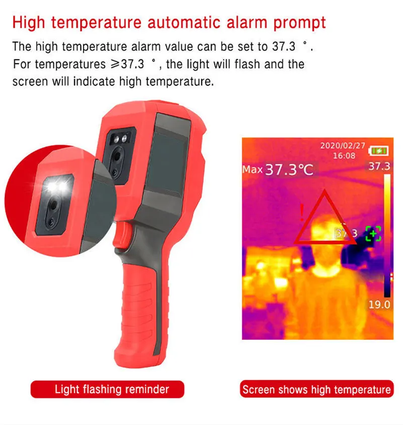 Инфракрасный термометр термограф с изображением камеры 30 ° C ~ 45 детектор