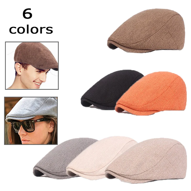 

Retro Casual Cotton Berets Forward Caps Adjustable Women Travel Outdoor Caps Unisex Artist Fashion Newsboy Beret Hats