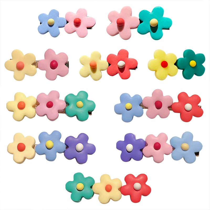 

Flower Hairpins Candy Color Hair Clips Girls Hair Accessories Sweet Summer Barrettes Ladies Hairgrips DWH5