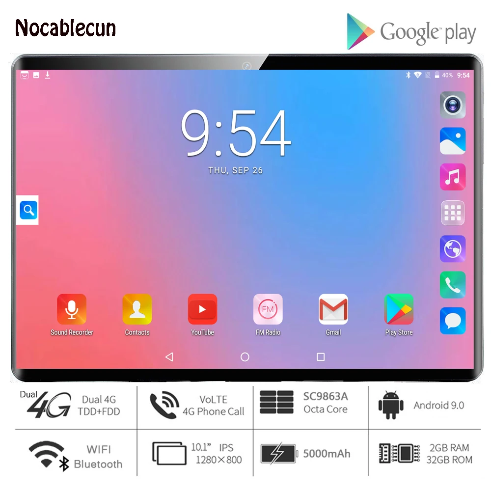 Новейший планшетный ПК 10 дюймов Android 9 0 Google Play 4G L телефонные звонки планшеты Wi Fi