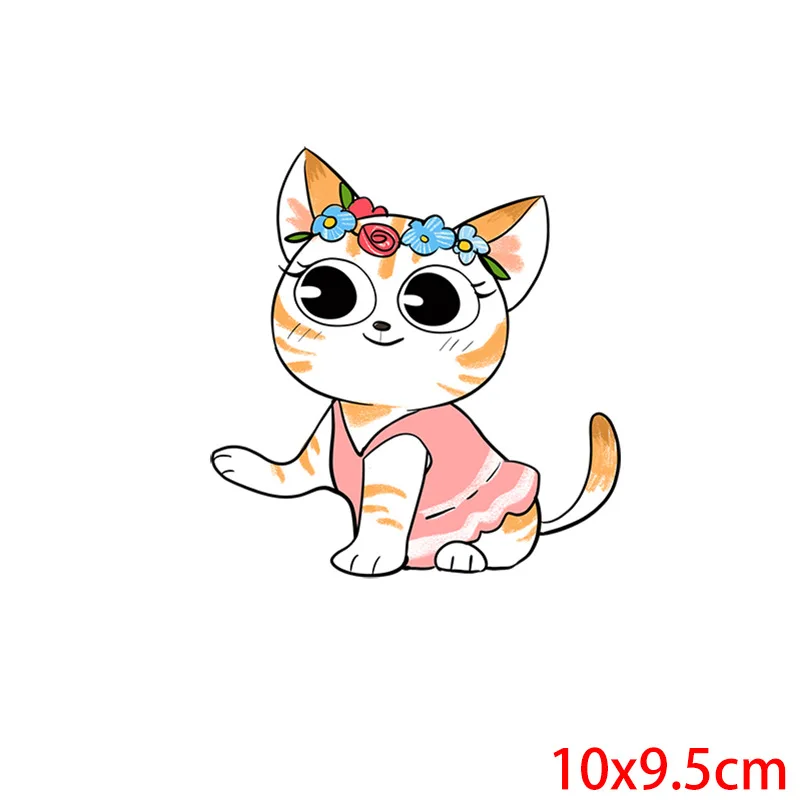 

Patches patch affixed to hot style for cartoon cat pyrograph sublimation offset pyrograph clothes T-shirt pyrograph stick to fi