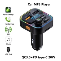 c17 car mp3 player car kit handsfree bluetooth fm transmitter qc3 0 pd type c dual usb charger auto accessories