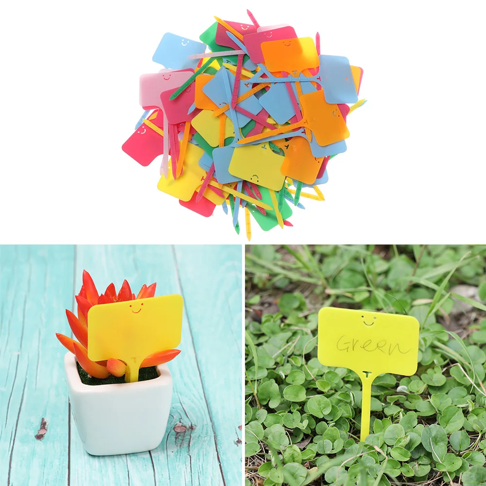 T-shape Garden Plants Tags 100pcs Gardening Classification Markers Sorting Seedling Labels Greenhouse Nursery Pots Writing Plate