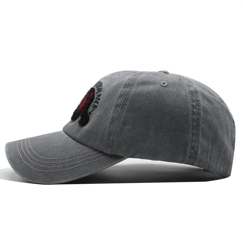 Бейсболка унисекс хлопок с вышивкой медведя | Аксессуары для одежды