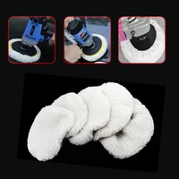 6pcs durable universal polishing bonnet buffer pads white soft wool for car polisher 5 6 inch cleaning tool accessories