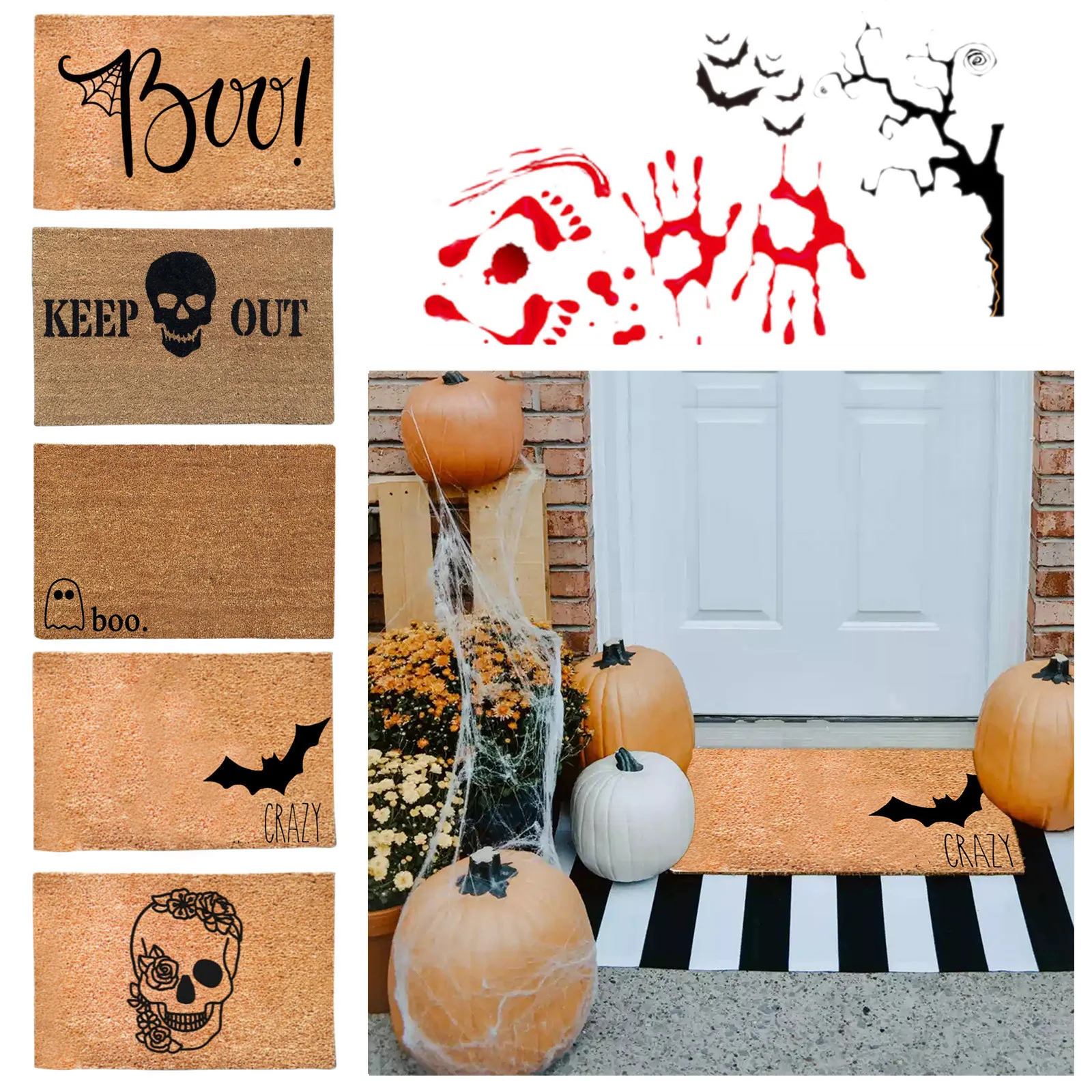 

Halloween Doormat Carpet Floor Mat Welcome Halloween Doormat Blanket Personalized Front Door Decorations Halloween Decoration