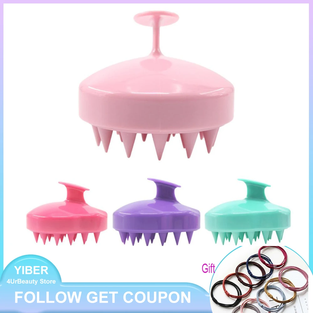 

Силиконовая ручная Массажная щетка для кожи головы, расческа для мытья волос, щетка для душа, щетка для ванной и душа, щетка для мытья волос